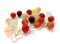 Gemstone Charm Mix, Red Yellow & Orange Bead Dangle Assortment, 20 pcs, Adorabilities